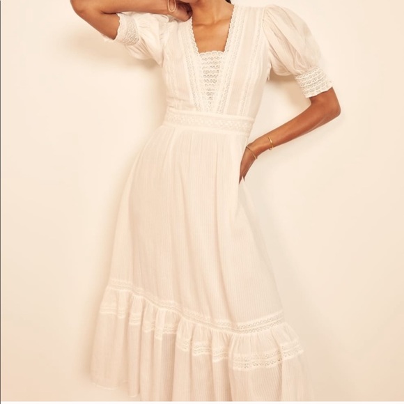 Reformation | Betsie Dress in Cream NWT! - Picture 2 of 7